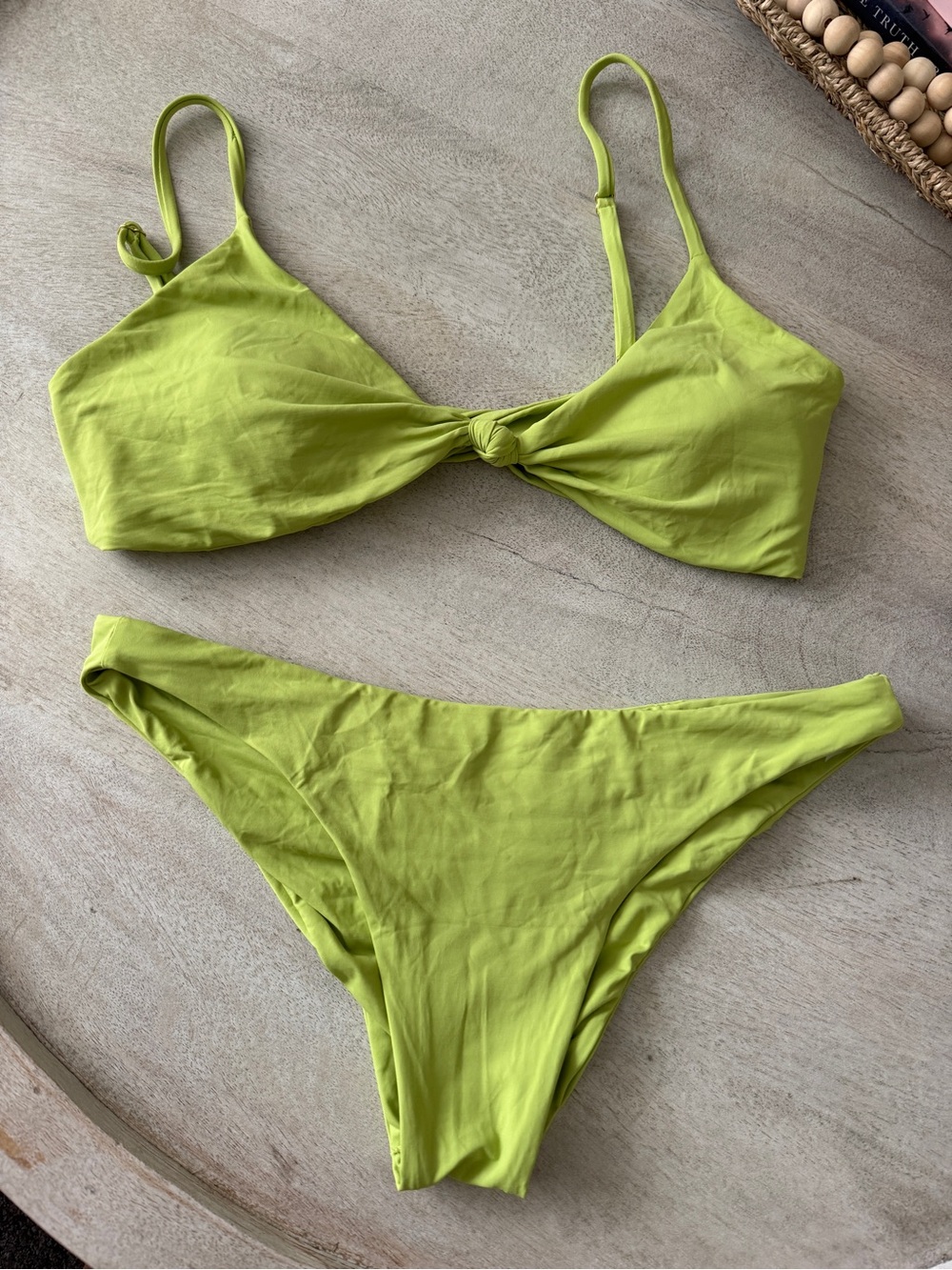 Lime Knot Front Bikini Set - Women